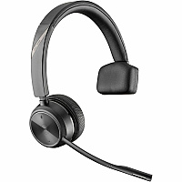 Poly Savi 7210 Office Single-Ear Headset Mono - RJ-11 - Wired/Wireless - DECT - 393.7 ft - 100 Hz to 6.80 kHz - On-ear - Monaural - Ear-cup - Omni-directional, Noise Cancelling Microphone - Noise Canceling - Black (7W6D4AA)