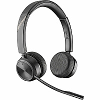 Poly Savi 7220 Office Binaural Wireless Headset Stereo - Wireless - DECT - 393.7 ft - On-ear - Binaural - Ear-cup - Omni-directional Microphone - Noise Canceling - Black (7W6D5AA)