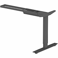 Lorell Sit-Stand 3rd-Leg Base Black Base - 275 lb Capacity - Height Adjustable - 45