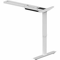 Lorell Sit-Stand 3rd-Leg Base Silver Base - 275 lb Capacity - Height Adjustable - 45