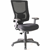 Lorell Conjure High-Back Swivel/Tilt Office Chair Fabric, Polyurethane, Molded Foam Seat Material - High Back - Black - Armrest - 1 Each (LLR62018)