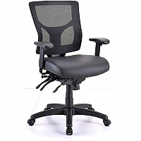 Lorell Conjure Mid-Back Office Chair Vinyl, Foam, Polyurethane Seat Material - Mid Back - Black - Armrest - 1 Each (LLR62041)