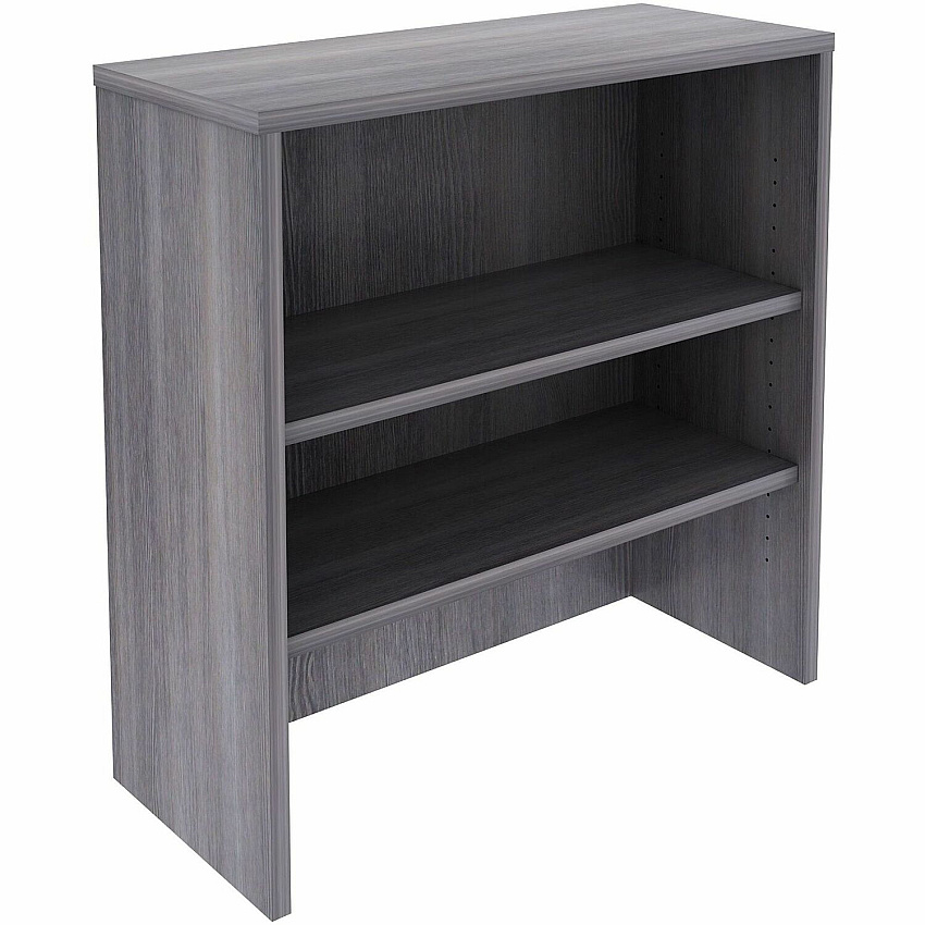 Lorell Essentials 2-shelf Stack-on Bookcase 36" Height x 36" Width x 15" Depth - 2 Shelve(s) - Material: Laminate, Metal - Finish: Weathered Charcoal - Stackable, Cam Lock - For Book, Binder, Display (LLR69628)