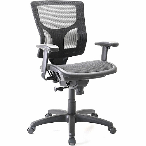 Lorell Conjure Mesh Task Chair Black - Armrest - 1 Each (LLR62014)