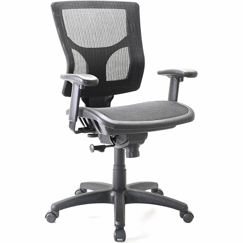 Lorell Conjure Mesh Task Chair Black - Armrest - 1 Each (LLR62014)