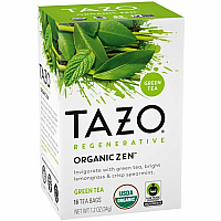 Tazo Regenerative Organic Zen Green Tea Bag Green Tea - Organic - 16 / Box (00309)