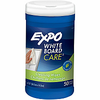 Sanford Expo White Board Cleaning Towelettes 6" Width x 9" Length - White - 50 / Each (2199437)