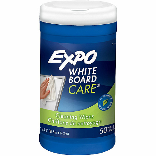 Sanford Expo White Board Cleaning Towelettes 6" Width x 9" Length - White - 50 / Each (2199437)