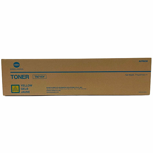 Konica Minolta TN-715Y Original Laser Toner Cartridge - Yellow - 1 Each 45000 Pages - 1 Each (ACP8230)