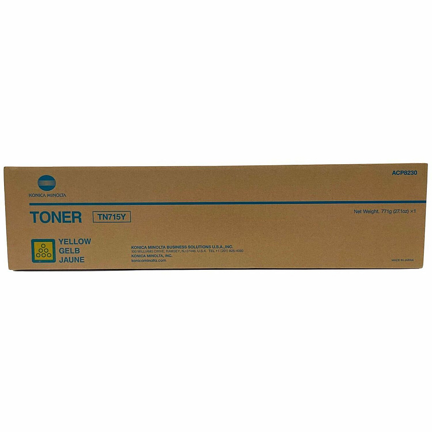 Konica Minolta TN-715Y Original Laser Toner Cartridge - Yellow - 1 Each 45000 Pages - 1 Each (ACP8230)