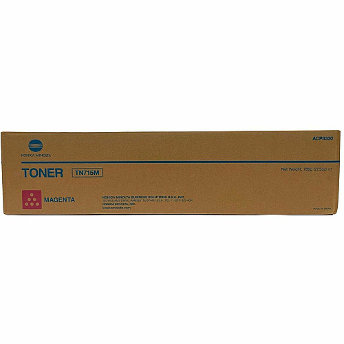 Konica Minolta TN-715M Original Laser Toner Cartridge - Magenta - 1 Each 45000 Pages - 1 Each (ACP8330)