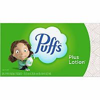 Puffs Basic Facial Tissue Green/ - 124 / Box (39346)