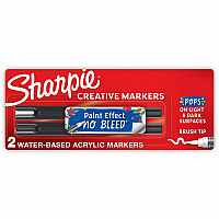 Sharpie Creative Markers Brush Marker Point - Assorted Ink - Acrylic Based, Water Based - 2 / Pack (2196903)