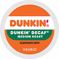Dunkin Donuts Dunkin'&reg; K-Cup Decaf Coffee Compatible with Keurig Brewer - Medium - K-Cup - Decaf - Kosher - Decaffeinated - 22 / Box (0317)
