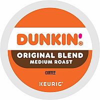 Dunkin Donuts Dunkin'&reg; K-Cup Original Blend Coffee Compatible with Keurig Brewer - Medium - K-Cup - Original - Kosher - 22 / Box (0315)