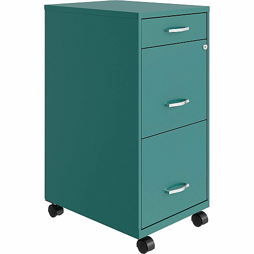 Hirsh Industries Hirsh SOHO File Cabinet 3 x Drawer(s) for File - Mobility - Teal - 1 Each (25853)