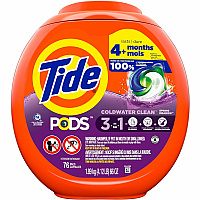 Tide Pods Laundry Detergent For Laundry, Washing Machine, Clothes, Clothing - Concentrate - Spring Meadow Scent - Phosphate-free - Orange - 76 / Pack (09166)