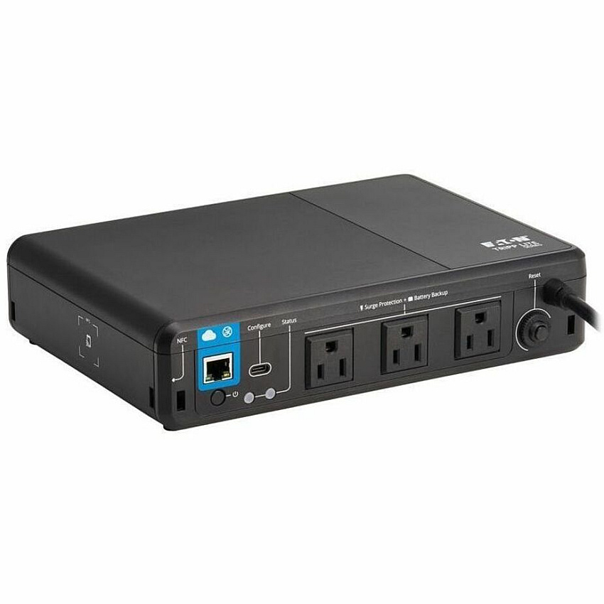 Eaton Tripp Lite Series 350VA 210W 120V Standby Cloud-Connected UPS with Remote Monitoring - 3 NEMA 5-15R Outlets (Surge + Battery Backup), 5-15P Plug, Desktop Desktop/Surface/Wall Mountable - 8 Hour Recharge - 2 Minute Stand-by - 120 V AC Inpu (BC350RNC)