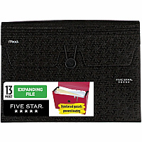 Acco Five Star Letter Expanding File 8 1/2" x 11" - 13 Pocket(s) - Plastic - Assorted - 0% Recycled - 1 Each (350101)