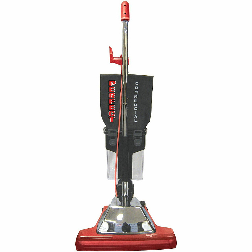 V.A.C. Upright Dirt Cup Vacuum 870 W Motor - Bagged - Dirt Cup - 16" Cleaning Width - Carpet - 50 ft Cable Length - Black, Red - 1 Each (P106)