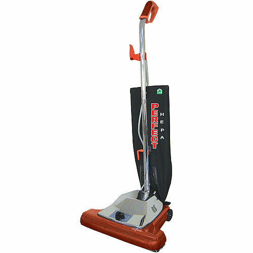 V.A.C. Upright Vacuum with HEPA Filtration 870 W Motor - Bagged - 16" Cleaning Width - Carpet - 50 ft Cable Length - HEPA - Black, Red - 1 Each (P104)