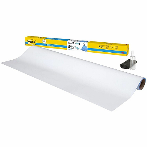 Post-it&reg; Easy Erase Whiteboard Surface, White, 50' x 4' White Plastic Surface - Assembly Required - 1 Each (EE50X4)