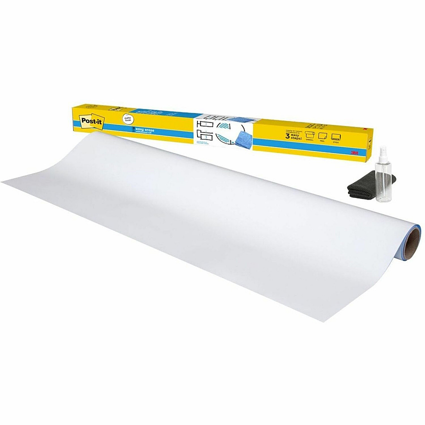Post-it&reg; Easy Erase Whiteboard Surface, White, 50' x 4' White Plastic Surface - Assembly Required - 1 Each (EE50X4)