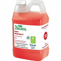 Nattura Super Mega Mop G For Floor, Hard Surface - Concentrate - Liquid - 64 fl oz (2 quart) - 7.5 to 8 pH - Tangy Fruit Scent - Rinse-free - Red - 4 / Carton (95650065T)