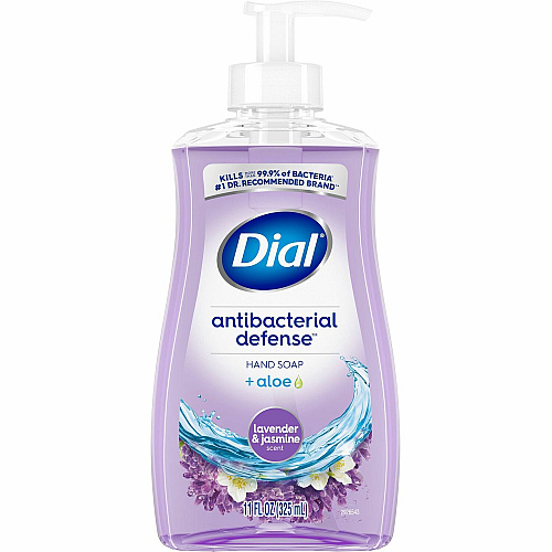 Dial Antibacterial Defense Liquid Hand Soap Fresh Scent - 11 fl oz - Pump Dispenser - Bacteria Remover - Hand, Skin - Antibacterial - Lavender - Recycled - Cruelty-free, Paraben-free, Phthalate-free, Silicone-free, Sulfate-free, Scented - 1 Each (20934)