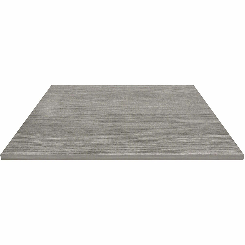 Lorell Hospitality/Conference Tabletop 42" Width x 1" Thickness x 42" Length - Band Edge - Weathered Charcoal Table Top - For Reception Area, Conference Table, Breakroom, Lobby, Meeting, Office (LLR69602)