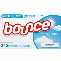 Bounce Free & Gentle Dryer Sheets For Clothes, Fabric - Sheet - 9