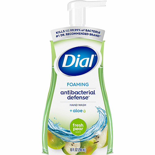Dial Foaming Hand Wash Fresh Pear Scent - 10 fl oz - Pump Bottle Dispenser - Kill Germs - Hand, Skin - Green - 1 Each (34721)