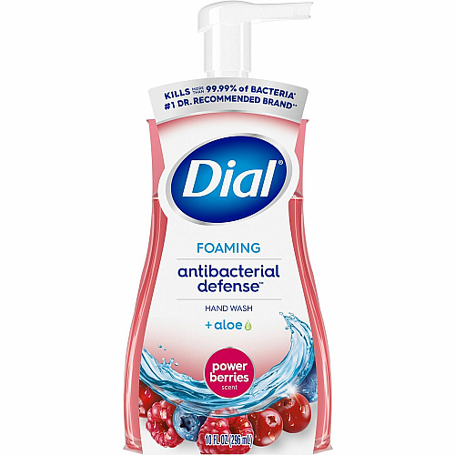 Dial Power Berries Foam Soap Power Berries Scent - 10 fl oz - Pump Bottle Dispenser - Bacteria Remover - Hand, Skin - Antibacterial - Red - Pleasant Scent - 1 Each (34727)