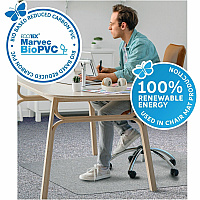 Ecotex Marvec BioPVC Chairmat Carpet - 48" Length x 36" Width - Polyvinyl Chloride (PVC) - Clear - 1 Each (NCCMFLFG0002)