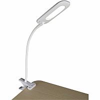 OttLite Flexible Soft Touch LED Clip Lamp LED Bulb - Built-in Clip, Adjustable Neck, Flexible, Flexible Neck, ClearSun LED, Glare-free Light, Adjustable Brightness, Touch-activated, Adjustable Height - Desk Mountable - White - for Table, Bo (CSR7500CSHPR)
