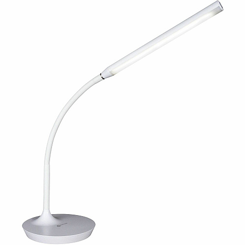 OttLite Extended Reach LED Desk Lamp LED Bulb - Flexible Neck, ClearSun LED, Touch-activated, Adjustable Brightness, Glare-free Light - Desk Mountable - White - 1 Each (CSN8500CSHPR)