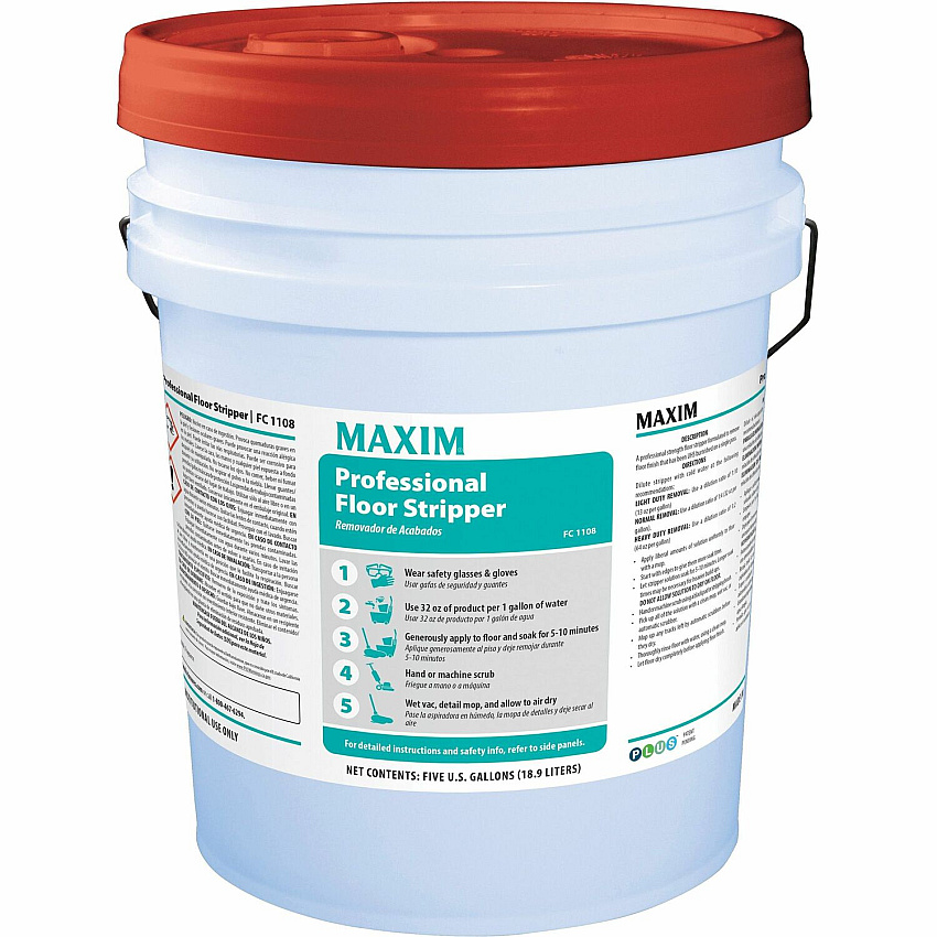 Midlab Professional Action Stripper For Floor - Concentrate - Liquid - 640 fl oz (20 quart) - Citrus Scent - Rinse-free, Ammonia-free - White - 1 Each (11080005)