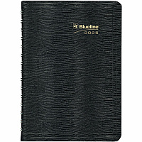 Rediform Plan and Link Daily Appointment Planner Daily - 12 Month - January 2025 to December 2025 - 7:00 AM to 7:30 PM - Half-hourly - 1 Day Single Page Layout - 5" x 8" Sheet Size - Twin Wire - Black - Reference Month, Holiday Listing, Moon Ph (C1504W81)