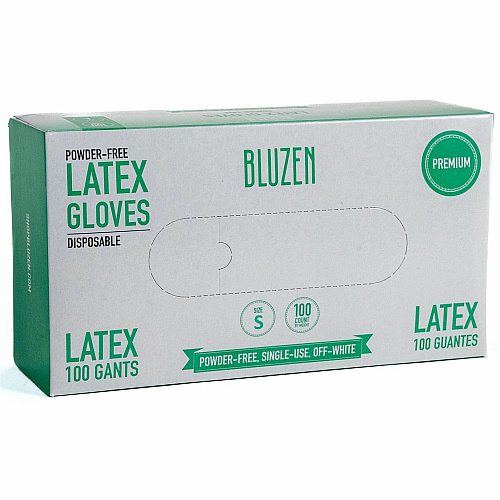 Remcoda Powder-Free Latex Gloves 4 mil Thickness - Small Size - Latex - Off White - Powder-free, Comfortable, Excellent Grip - For Healthcare, General Purpose - 100 / Box (LAT101S)