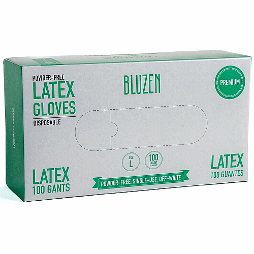 Remcoda Powder-Free Latex Gloves 4 mil Thickness - Large Size - Latex - Off White - Powder-free, Comfortable, Excellent Grip - For Healthcare, General Purpose - 100 / Box (LAT101L)