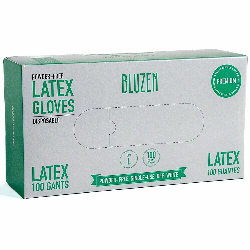 Remcoda Powder-Free Latex Gloves 4 mil Thickness - Large Size - Latex - Off White - Powder-free, Comfortable, Excellent Grip - For Healthcare, General Purpose - 100 / Box (LAT101L)