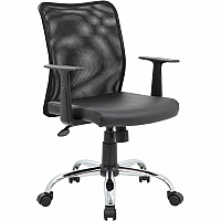 Boss Budget Mesh Task Chair Mesh Back Material - Black - Armrest - 1 Each (6116CCS)