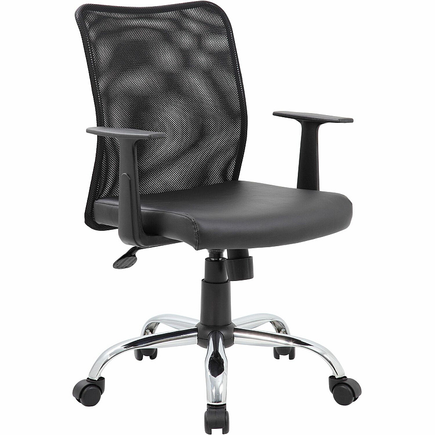 Boss Budget Mesh Task Chair Mesh Back Material - Black - Armrest - 1 Each (6116CCS)