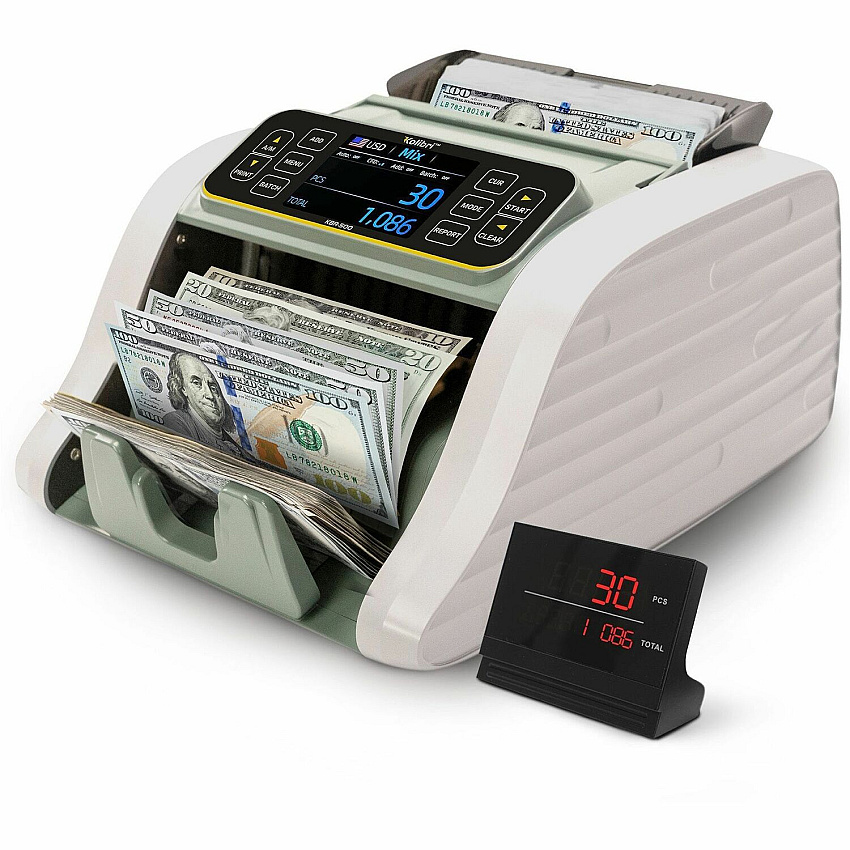 Cassida Kolibri Mixed Bill Counter Counts @ 1200 bills/min - White (KBR500)