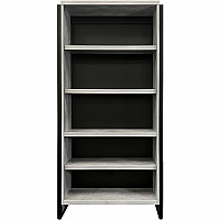 Martin Mason Concrete Laminate Unit 78" Height x 36" Width x 12" Depth - 4 Shelve(s) - 3 Adjustable Shelf(ves) - Material: Thermofused Laminate (TFL) - Finish: Concrete, Wood - Durable, Long Lasting, Adjustable Shelf, Storage Space, Laminated  (IMMN3678C)