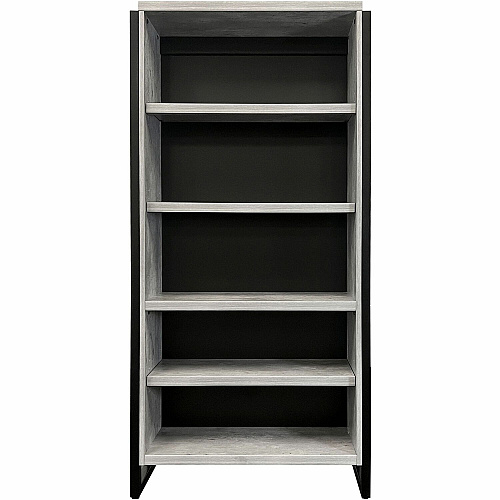 Martin Mason Concrete Laminate Unit 78" Height x 36" Width x 12" Depth - 4 Shelve(s) - 3 Adjustable Shelf(ves) - Material: Thermofused Laminate (TFL) - Finish: Concrete, Wood - Durable, Long Lasting, Adjustable Shelf, Storage Space, Laminated  (IMMN3678C)