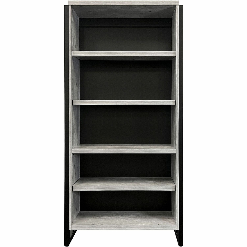 Martin Mason Concrete Laminate Unit 78" Height x 36" Width x 12" Depth - 4 Shelve(s) - 3 Adjustable Shelf(ves) - Material: Thermofused Laminate (TFL) - Finish: Concrete, Wood - Durable, Long Lasting, Adjustable Shelf, Storage Space, Laminated  (IMMN3678C)