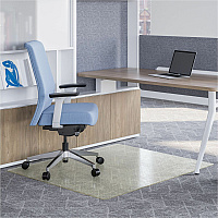 Deflecto OceanMat Chairmat Low Pile, Carpeted Floor - 48