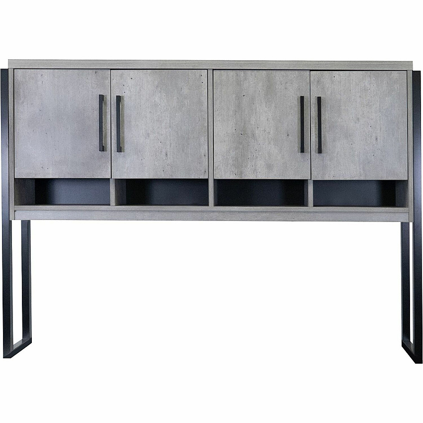 Martin Mason Concrete Laminate Unit 31" Height x 66" Width x 28" Depth - 4 Door(s) - 2 Shelve(s) - 1 Adjustable Shelf(ves) - Finish: Concrete, Stone, Laminate - Storage Space, Adjustable Shelf - For Storage, Office Supplies, Decoration - 1 Each (IMN682C)
