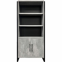 Martin Mason Concrete Laminate Unit 78" Height x 36" Width x 12" Depth - 2 Door(s) - 4 Shelve(s) - 3 Adjustable Shelf(ves) - Material: Thermofused Laminate (TFL) - Finish: Concrete, Stone - Durable, Long Lasting, Adjustable Shelf - For Office (IMMN3678DC)